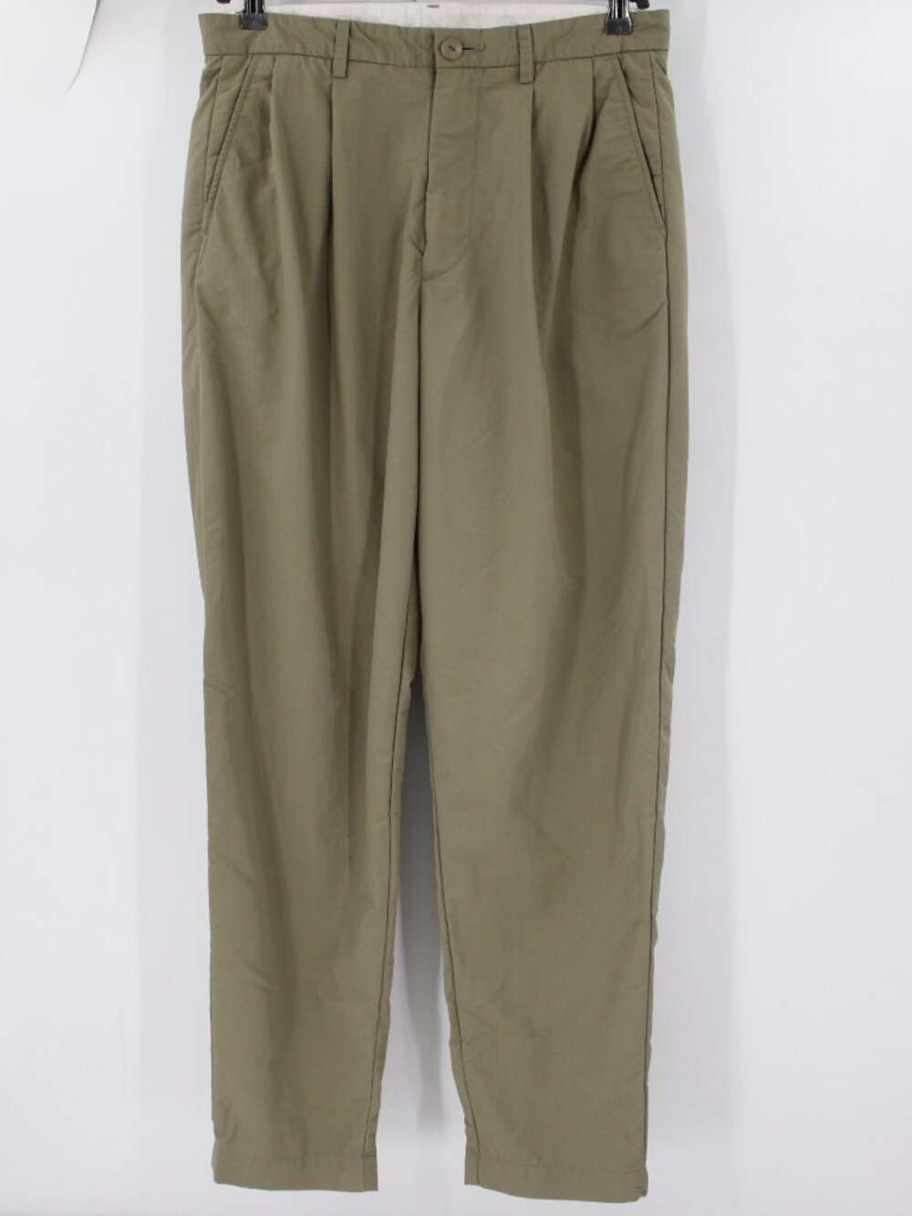 Cav Empt pants mens M Tapered Wide Leg Pleated Ripstop Chinos Green Tech Baggy
